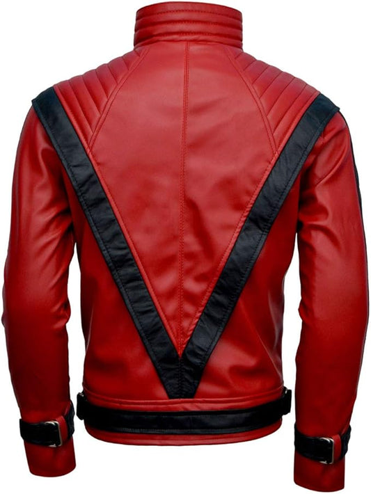 Michael Jackson Red Thriller Faux Leather Jacket