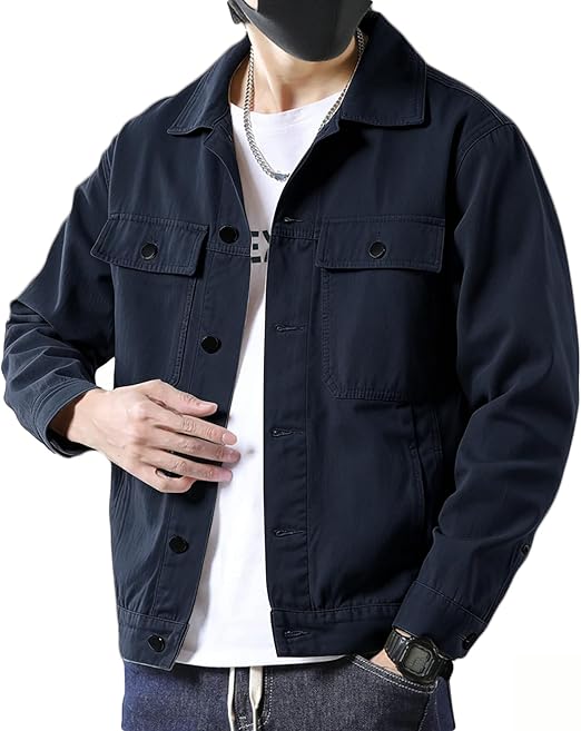 Men's Casual Cotton Trucker Jacket