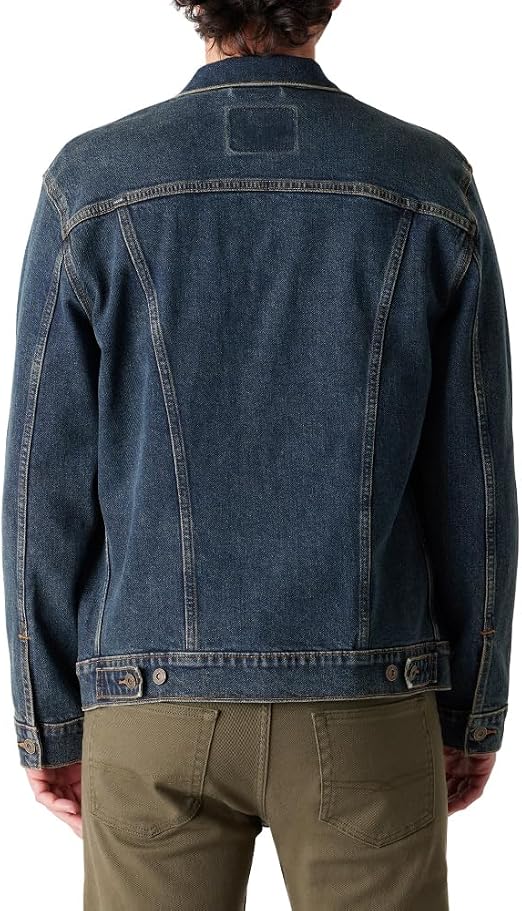 Men's Classic Button-Down Blue Denim Trucker Jacket
