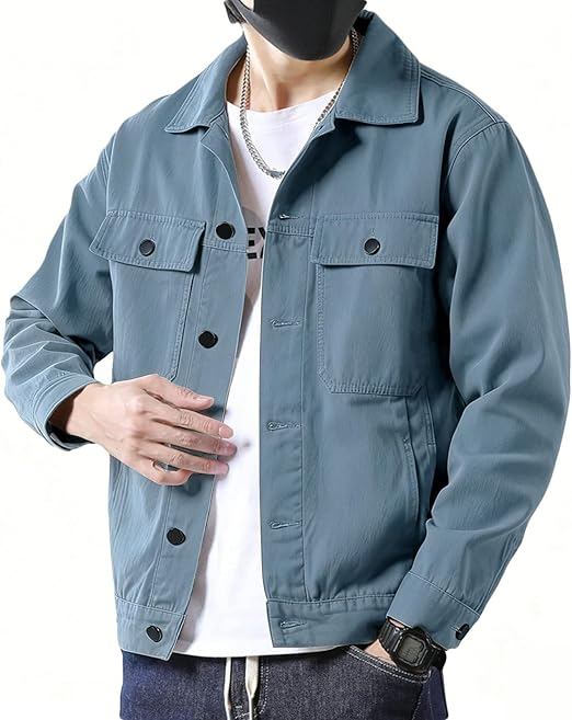 Men's Casual Cotton Trucker Jacket