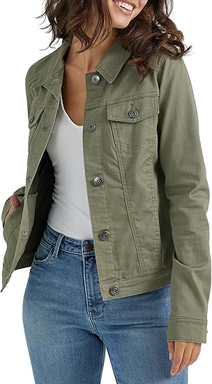 Classic Women's Blue Denim Trucker Jacket Versatile Layering Essential