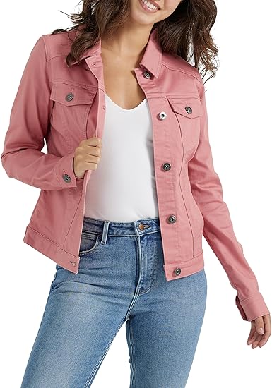 Classic Women's Blue Denim Trucker Jacket Versatile Layering Essential