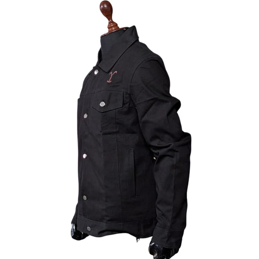 Mens Yellowstone Cole Hauser Rip Wheeler Stylish Denim Black Cotton Jacket