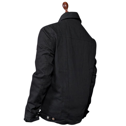 Mens Yellowstone Cole Hauser Rip Wheeler Stylish Denim Black Cotton Jacket