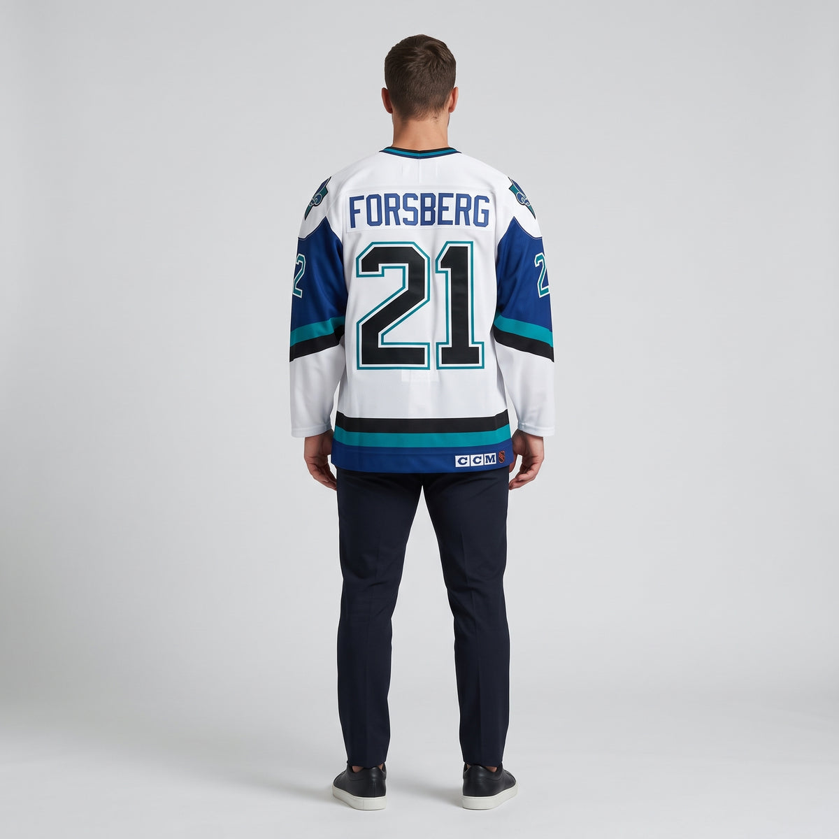 Quebec Nordiques Peter Forsberg 1995-96 Shelved Wolf Hockey Jersey
