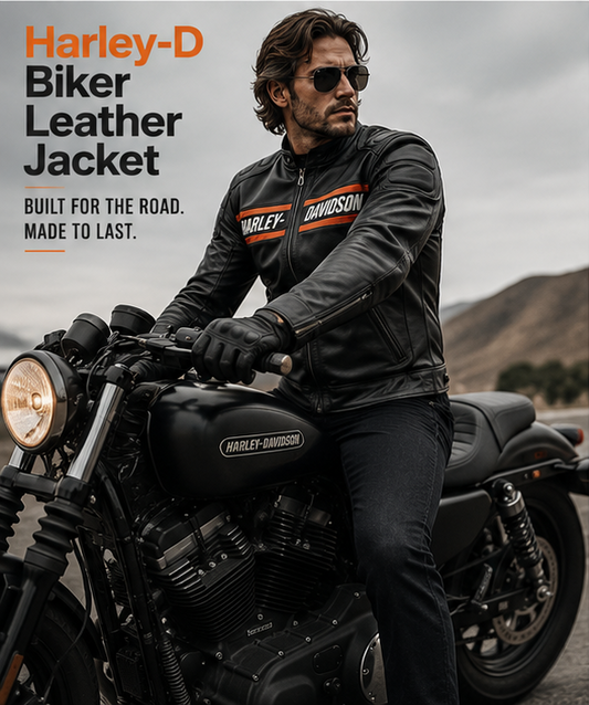 Men’s Harley-D Biker Leather Jacket